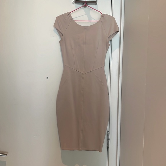 Nude-pink pencil dress - Picture 1 of 5